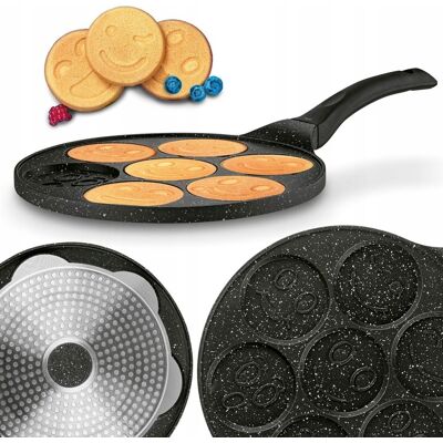 OEM Sartén Para Tortitas Con Forma De Huevo, Apta Para Inducción Y Gas, Con Caras De Mármol, 26 Cm. OEM Sartén Para Tortitas Con Forma De Huevo, Apta Para Inducción Y Gas, Con Caras De Mármol, 26 Cm.