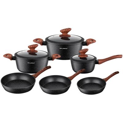 OEM Juego De Ollas De Aluminio Florina Master Black, 9 Piezas. OEM Juego De Ollas De Aluminio Florina Master Black, 9 Piezas.