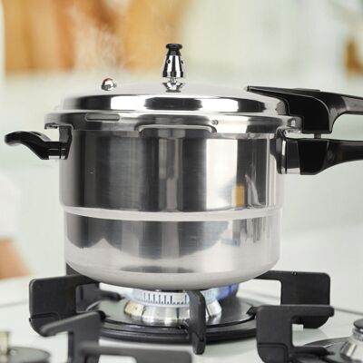 OEM Olla A Presión Multifuncional De Aluminio De 28 Cm Con Válvula De Seguridad E Inserto Para Cocción Al Vapor, Apta Para Inducción Y Gas (11 Pulgadas). OEM Olla A Presión Multifuncional De Aluminio De 28 Cm Con Válvula De Seguridad E Inserto Para Cocción Al Vapor, Apta Para Inducción Y Gas (11 Pulgadas).