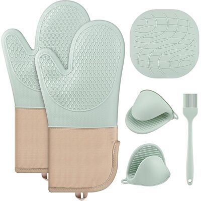 OEM Juego De 6 Manoplas Para Horno, Guantes De Silicona Y Tapetes Resistentes Al Calor, Guantes De Cocina Resistentes Al Calor, Antideslizantes, Guantes De Cocina, Adecuados Para Hornear, Repostería Y Asa OEM Juego De 6 Manoplas Para Horno, Guantes De Silicona Y Tapetes Resistentes Al Calor, Guantes De Cocina Resistentes Al Calor, Antideslizantes, Guantes De Cocina, Adecuados Para Hornear, Repostería Y Asa