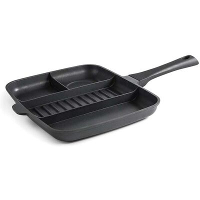 Sartén Grill Antiadherente Titanium Pro 4 En 1 Aluminio 32x26 Cm Sartén Multiusos Para Asar Lacor Sartén Grill Antiadherente Titanium Pro 4 En 1 Aluminio 32x26 Cm Sartén Multiusos Para Asar Lacor