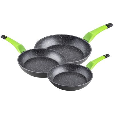 ALFA Sarten Al.f. Green Piedra 3pc.18-22-26 ALFA Sarten Al.f. Green Piedra 3pc.18-22-26