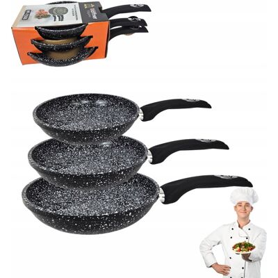 OEM Juego De 3 Sartenes Premium Para Cocinas De Inducción A Gas OEM Juego De 3 Sartenes Premium Para Cocinas De Inducción A Gas