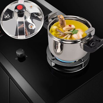 OEM Olla A Presión De Acero Inoxidable Con Doble Fondo, 15 L, 32 Cm, Antiexplosiva, Universal Para Cocinas De Gas E Inducción. OEM Olla A Presión De Acero Inoxidable Con Doble Fondo, 15 L, 32 Cm, Antiexplosiva, Universal Para Cocinas De Gas E Inducción.