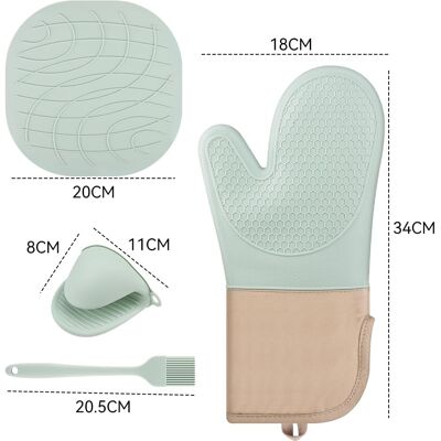 OEM Juego De 6 Manoplas Para Horno, Ideales Para Hornear Y Asar A La Parrilla. Manoplas De Silicona Antideslizantes Y Resistentes Al Calor, Perfectas Para Cocinar En Horno Y Parrilla (verde Menta). OEM Juego De 6 Manoplas Para Horno, Ideales Para Hornear Y Asar A La Parrilla. Manoplas De Silicona Antideslizantes Y Resistentes Al Calor, Perfectas Para Cocinar En Horno Y Parrilla (verde Menta).
