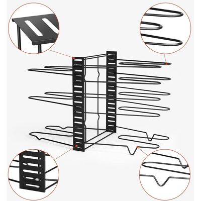 OEM Organizador De Cacerolas Con 8 Compartimentos. Organizador De Cacerolas Liesun Con 8 Compartimentos Ajustables, Con Tapa, Para Armario, Almacenamiento De Cocina, Soporte Para Platos, Soporte Para Sart OEM Organizador De Cacerolas Con 8 Compartimentos. Organizador De Cacerolas Liesun Con 8 Compartimentos Ajustables, Con Tapa, Para Armario, Almacenamiento De Cocina, Soporte Para Platos, Soporte Para Sart