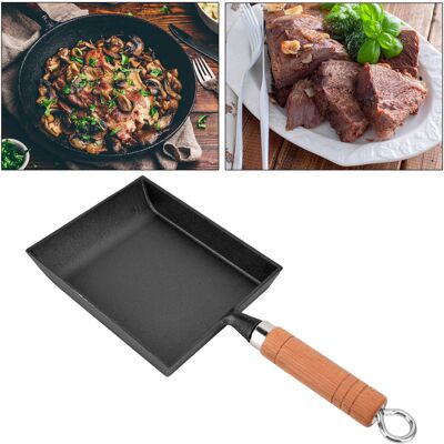 OEM Sartén De Hierro Fundido Con Mango De Madera Para Tortitas Y Otros Platos Con Peso Para Cocinas De Inducción Y Gas Mango Incluido Dimensiones: 36,5 X 15,5 X 3 Cm OEM Sartén De Hierro Fundido Con Mango De Madera Para Tortitas Y Otros Platos Con Peso Para Cocinas De Inducción Y Gas Mango Incluido Dimensiones: 36,5 X 15,5 X 3 Cm