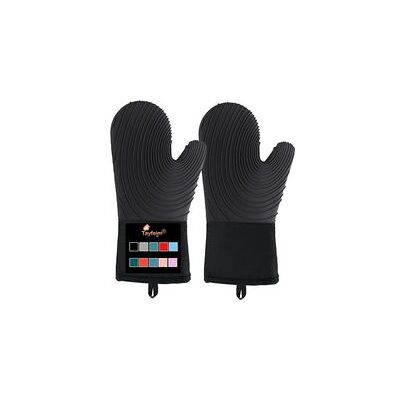 OEM Guantes De Horno De Silicona - Guantes De Horno Alargados Con Forro Suave, Sin Bpa, Fáciles De Limpiar Y Flexibles - Juego De Guantes De Horno Para Hornear, Cocinar Y Asar A La Parrilla (negro). - Cre OEM Guantes De Horno De Silicona - Guantes De Horno Alargados Con Forro Suave, Sin Bpa, Fáciles De Limpiar Y Flexibles - Juego De Guantes De Horno Para Hornear, Cocinar Y Asar A La Parrilla (negro). - Cre