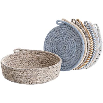 OEM Salvamanteles Redondos De Algodón, 20 Cm, Juego De 7, Para Ollas Y Sartenes. OEM Salvamanteles Redondos De Algodón, 20 Cm, Juego De 7, Para Ollas Y Sartenes.