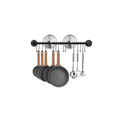 OEM Riel De Cocina Industrial, Estante Para Ollas De Pared De 80 Cm, Soporte De Hierro Para Ollas Con 14 Ganchos Para Utensilios Y Sartenes. OEM Riel De Cocina Industrial, Estante Para Ollas De Pared De 80 Cm, Soporte De Hierro Para Ollas Con 14 Ganchos Para Utensilios Y Sartenes.