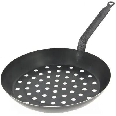 De Buyer Sartén Para Castañas Negro 28 Cm Chapa De Acero De Buyer Sartén Para Castañas Negro 28 Cm Chapa De Acero