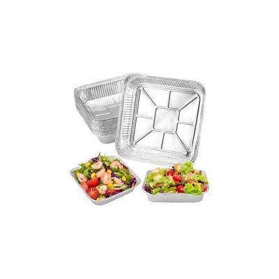 OEM Bandejas De Papel De Aluminio De 30 Piezas Y 1200 Ml, Desechables Para Barbacoa, Repostería, Cocina Y Horno (21 × 21 × 4,5 Cm) - Crezuo OEM Bandejas De Papel De Aluminio De 30 Piezas Y 1200 Ml, Desechables Para Barbacoa, Repostería, Cocina Y Horno (21 × 21 × 4,5 Cm) - Crezuo