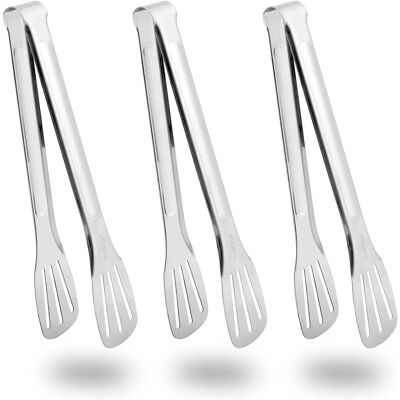 OEM Pinzas De Cocina De Acero Inoxidable, Juego De 3, 24 Cm, Aptas Para Asar A La Parrilla, Cocinar, Pasta, Bufés, Ensaladas (plateadas). OEM Pinzas De Cocina De Acero Inoxidable, Juego De 3, 24 Cm, Aptas Para Asar A La Parrilla, Cocinar, Pasta, Bufés, Ensaladas (plateadas).