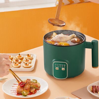 OEM Mini Olla Eléctrica Multifuncional (1,8 L) Con Asa Para Una Cocción Rápida Y Antiadherente – Verde, Doble Pared, Capacidad De 1,8 L, Plástico OEM Mini Olla Eléctrica Multifuncional (1,8 L) Con Asa Para Una Cocción Rápida Y Antiadherente – Verde, Doble Pared, Capacidad De 1,8 L, Plástico