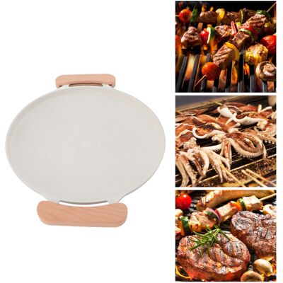 OEM Parrilla Coreana Para Barbacoa, Placa De Aluminio Con Revestimiento Antiadherente Para Uso Interior Y Exterior, Con Asas. OEM Parrilla Coreana Para Barbacoa, Placa De Aluminio Con Revestimiento Antiadherente Para Uso Interior Y Exterior, Con Asas.