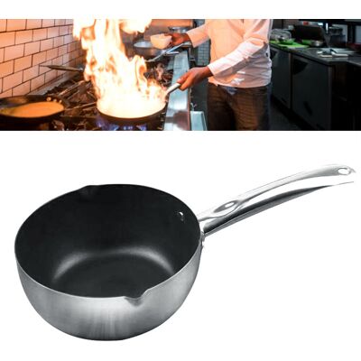 OEM Cacerola Japonesa Con Pico Vertedor, 22 Cm, Acero Inoxidable, Antiadherente Y Lavable, Para Sopas, Ramen Y Congee. OEM Cacerola Japonesa Con Pico Vertedor, 22 Cm, Acero Inoxidable, Antiadherente Y Lavable, Para Sopas, Ramen Y Congee.