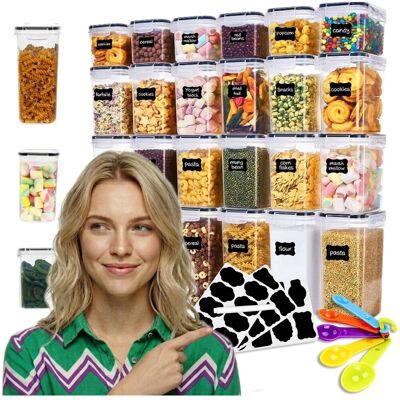 OEM Juego De 24 Recipientes Herm脡ticos Para Alimentos, Libres De Bpa, Para Cocina OEM Juego De 24 Recipientes Herm脡ticos Para Alimentos, Libres De Bpa, Para Cocina