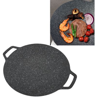 OEM Sartén Redonda De Aluminio Para Parrilla (38 Cm De Diámetro) Con Revestimiento Antiadherente De Grado Médico, Versátil Para Uso En Interiores Y Exteriores, Incluye Guantes Para Parrilla Y Pinzas Para OEM Sartén Redonda De Aluminio Para Parrilla (38 Cm De Diámetro) Con Revestimiento Antiadherente De Grado Médico, Versátil Para Uso En Interiores Y Exteriores, Incluye Guantes Para Parrilla Y Pinzas Para