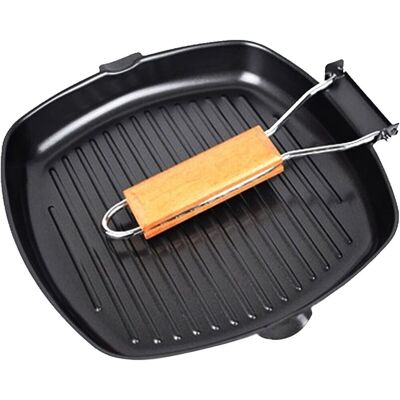 OEM Sartén Parrilla De Hierro Fundido, Sartén Cuadrada De Acero Al Carbono Para Filetes, Sartén Antiadherente Con Mango De Madera Plegable, Sartén Para Freír Filetes, 28 Cm, Negra OEM Sartén Parrilla De Hierro Fundido, Sartén Cuadrada De Acero Al Carbono Para Filetes, Sartén Antiadherente Con Mango De Madera Plegable, Sartén Para Freír Filetes, 28 Cm, Negra