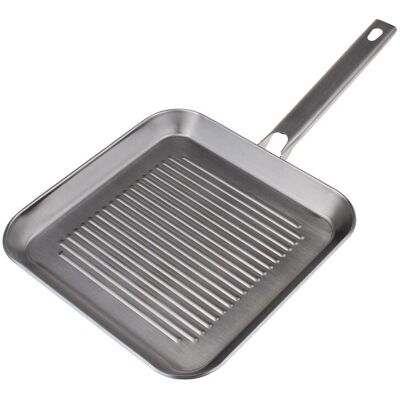 DEMEYERE Sartén para Parrilla 24cm - Sartén de Acero Inoxidable para Todos los Cocinas DEMEYERE Sartén para Parrilla 24cm - Sartén de Acero Inoxidable para Todos los Cocinas