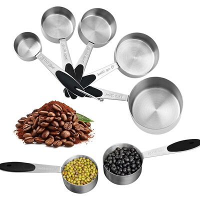 OEM Cucharas Medidoras De Café De Acero Inoxidable - Juego De 5 Piezas - Mango Magnético - Aptas Para Hornear Y Cocinar, Compatibles Con La Mayoría De Los Utensilios De Cocina - Aptas Para Lavavajillas - OEM Cucharas Medidoras De Café De Acero Inoxidable - Juego De 5 Piezas - Mango Magnético - Aptas Para Hornear Y Cocinar, Compatibles Con La Mayoría De Los Utensilios De Cocina - Aptas Para Lavavajillas -