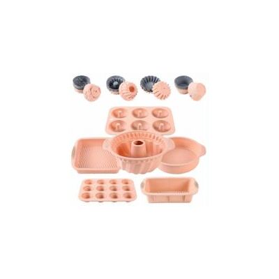 OEM Juego De Repostería De Silicona De Lujo, Antiadherente Y Fácil De Limpiar, Para Pasteles, Magdalenas Y Donuts, Color Rosa, 30 Piezas - Crezuo OEM Juego De Repostería De Silicona De Lujo, Antiadherente Y Fácil De Limpiar, Para Pasteles, Magdalenas Y Donuts, Color Rosa, 30 Piezas - Crezuo