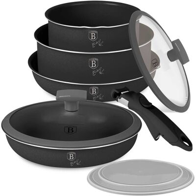 OEM Batería De Cocina De Titanio 9 Piezas Berlinger Haus Bh-8256 Antracita OEM Batería De Cocina De Titanio 9 Piezas Berlinger Haus Bh-8256 Antracita