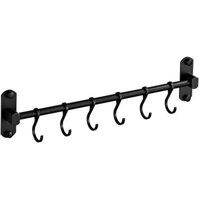 OEM Rieles De Cocina Con 8 Ganchos Deslizantes, Soporte De Pared Para Utensilios, Ganchos Para Ollas Y Sartenes, Juego De Estantes De Organización Y Almacenamiento, Negro, 50 Cm OEM Rieles De Cocina Con 8 Ganchos Deslizantes, Soporte De Pared Para Utensilios, Ganchos Para Ollas Y Sartenes, Juego De Estantes De Organización Y Almacenamiento, Negro, 50 Cm