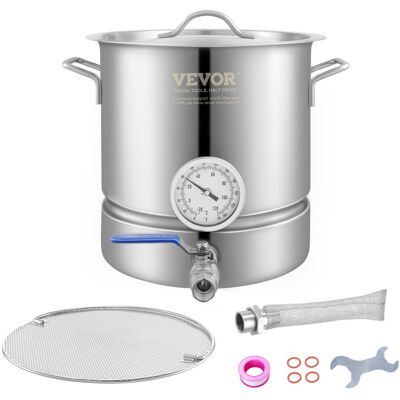 Vevor - Fermentador De Cerveza Tanque De Fermentación De Cerveza De Acero Inoxidable De 19 L Kit De Elaboración De Base De Olla De 3 Capas Con Termómetro Válvula De Bola Mango De Tapa Filtración Doble Vevor - Fermentador De Cerveza Tanque De Fermentación De Cerveza De Acero Inoxidable De 19 L Kit De Elaboración De Base De Olla De 3 Capas Con Termómetro Válvula De Bola Mango De Tapa Filtración Doble