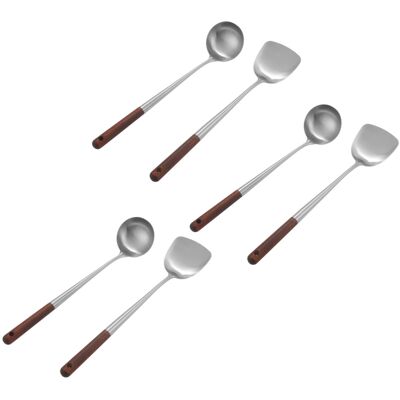 OEM Juego De 3 Piezas De Espátula Y Cucharón Para Wok, Espátula Para Wok De 43 Cm (17 Pulgadas), Espátula Para Wok De Acero Inoxidable OEM Juego De 3 Piezas De Espátula Y Cucharón Para Wok, Espátula Para Wok De 43 Cm (17 Pulgadas), Espátula Para Wok De Acero Inoxidable