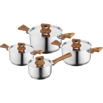 OEM Juego De Ollas De Acero Inoxidable Bruno, 8 Piezas OEM Juego De Ollas De Acero Inoxidable Bruno, 8 Piezas