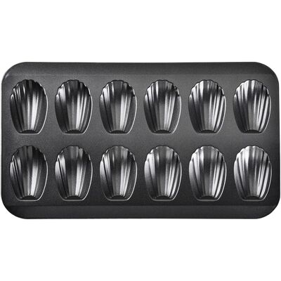 OEM Molde Antiadherente Para Madeleines, 12 Cavidades De Acero Inoxidable Para Hornear, Molde Para Madeleines Resistente A La Deformación (negro) OEM Molde Antiadherente Para Madeleines, 12 Cavidades De Acero Inoxidable Para Hornear, Molde Para Madeleines Resistente A La Deformación (negro)