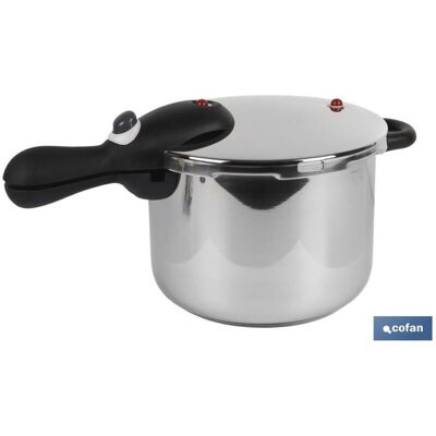 Olla rápida Cofan Modena - Compatible con inducción, Acero inoxidable, 3 niveles de presión Olla rápida Cofan Modena - Compatible con inducción, Acero inoxidable, 3 niveles de presión