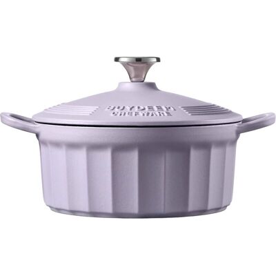 OEM Recipiente De Hierro Fundido Esmaltado Buydeem De 2,9 L, Modelo Cp521, Color Morado Pétalo OEM Recipiente De Hierro Fundido Esmaltado Buydeem De 2,9 L, Modelo Cp521, Color Morado Pétalo