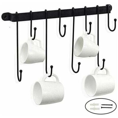 OEM Soporte Para Ollas De 40 Cm Con 8 Ganchos Adhesivos Para Montaje En Pared, Barra Resistente Para Utensilios De Cocina, Estantes, Cacerolas, Tapas Y Utensilios De Cocina, Color Negro OEM Soporte Para Ollas De 40 Cm Con 8 Ganchos Adhesivos Para Montaje En Pared, Barra Resistente Para Utensilios De Cocina, Estantes, Cacerolas, Tapas Y Utensilios De Cocina, Color Negro