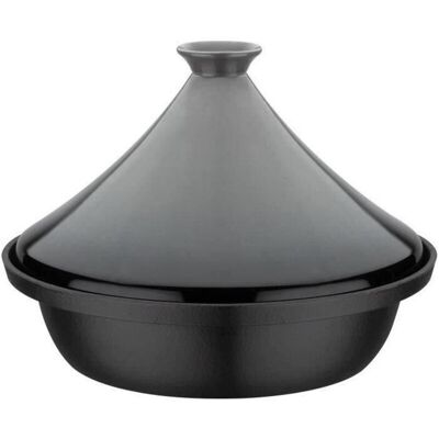 Tagine De Fundición Masiva - Gsw - 30 X 22 Cm - Tapa De Cerámica - Inducción - Gris Tagine De Fundición Masiva - Gsw - 30 X 22 Cm - Tapa De Cerámica - Inducción - Gris