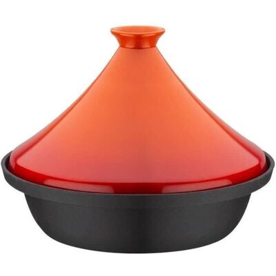 Tajine GSW - 30x22cm - Tapa de cerámica - Inducción - Naranja Tajine GSW - 30x22cm - Tapa de cerámica - Inducción - Naranja