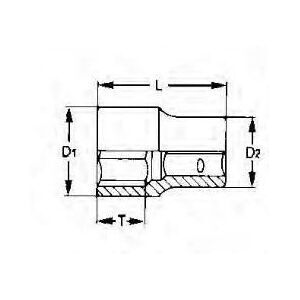 Vaso Bihex, 1, 70mm Tengtools M110570 114840903 Vaso Bihex, 1, 70mm Tengtools M110570 114840903