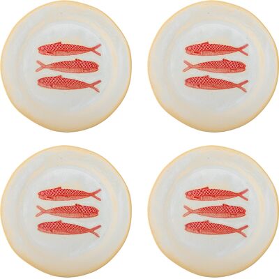Bloomingville - Hadden Plate - Red - Stoneware Bloomingville - Hadden Plate - Red - Stoneware
