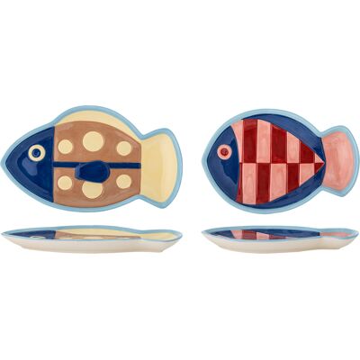 Bloomingville - Willy Plate - Multi - Stoneware Bloomingville - Willy Plate - Multi - Stoneware