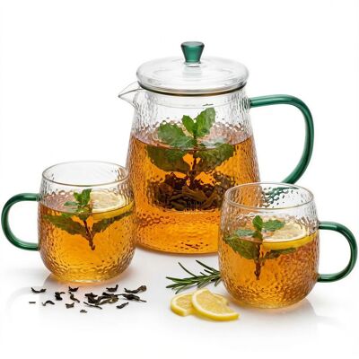 OEM Jarra De Cristal 1l Infusor De T脡 Con Filtro 2 Vasos Transparente OEM Jarra De Cristal 1l Infusor De T脡 Con Filtro 2 Vasos Transparente