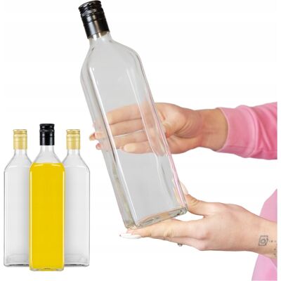 OEM 40 Botellas De Marasca Clear De 1 L Para Aceite De Oliva, Tinturas, Vinagre, Jarabe, Zumo De 1000 Ml. OEM 40 Botellas De Marasca Clear De 1 L Para Aceite De Oliva, Tinturas, Vinagre, Jarabe, Zumo De 1000 Ml.
