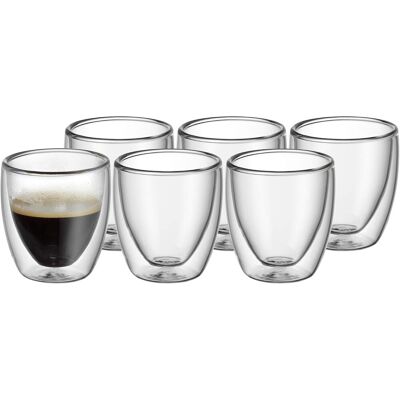 OEM Juego De Tazas De Espresso De Doble Pared, Vasos De Doble Pared De 80 Ml, Efecto Flotante, Vasos Térmicos, Vaso De Espresso Resistente Al Calor. OEM Juego De Tazas De Espresso De Doble Pared, Vasos De Doble Pared De 80 Ml, Efecto Flotante, Vasos Térmicos, Vaso De Espresso Resistente Al Calor.