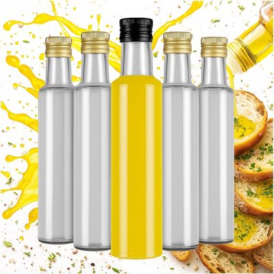 OEM 50 Botellas De Vidrio Dorica De 250 Ml, Transparentes, Para Aceite De Oliva, Vinagre Y Zumo, Con Dispensador. OEM 50 Botellas De Vidrio Dorica De 250 Ml, Transparentes, Para Aceite De Oliva, Vinagre Y Zumo, Con Dispensador.