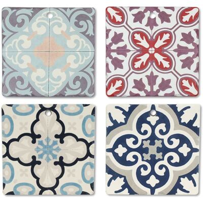 Signes Grimalt - Salvamanteles Cocina Salvamantel Hidráulico 4u Posavasos Multicolor 11x11x1cm 10634 Signes Grimalt - Salvamanteles Cocina Salvamantel Hidráulico 4u Posavasos Multicolor 11x11x1cm 10634
