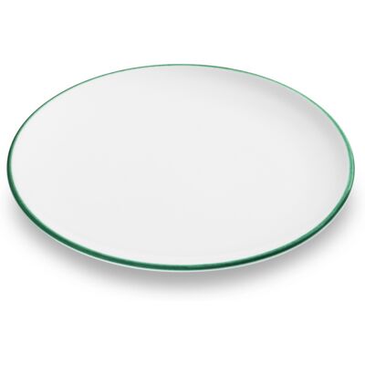 Gmundner Keramik - Gmundner Cerámica Borde Verde, Plato De Cena Taza (ø 25cm) Gmundner Keramik - Gmundner Cerámica Borde Verde, Plato De Cena Taza (ø 25cm)
