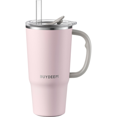 Taza térmica BUYDEEM DS57 con pajilla rosa - 700ml Taza térmica BUYDEEM DS57 con pajilla rosa - 700ml