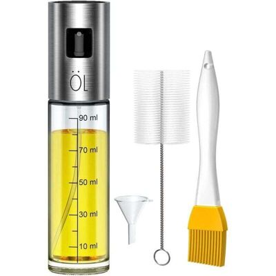 DPZO Botella Pulverizadora Antigoteo Para Aceite De Oliva Y Vinagre, De Acero Inoxidable Y Vidrio, Con 2 Cepillos Y Un Embudo Para Cocina, Parrilla Y Ensaladas. DPZO Botella Pulverizadora Antigoteo Para Aceite De Oliva Y Vinagre, De Acero Inoxidable Y Vidrio, Con 2 Cepillos Y Un Embudo Para Cocina, Parrilla Y Ensaladas.