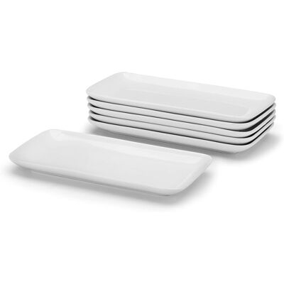 OEM Juego De 6 Piezas De Bandejas Pequeñas, Platos Rectangulares De Cerámica (23 Cm), Juego Moderno Para Servir Sushi, Vajilla Blanca Para Servir Comida, Aperitivos, Postres, Platos Principales Y Fiestas. OEM Juego De 6 Piezas De Bandejas Pequeñas, Platos Rectangulares De Cerámica (23 Cm), Juego Moderno Para Servir Sushi, Vajilla Blanca Para Servir Comida, Aperitivos, Postres, Platos Principales Y Fiestas.