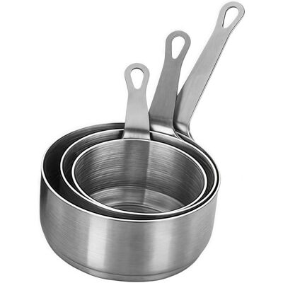 OEM Juego De 3 Mini Sartenes De Acero Inoxidable: Cuenco Apilable Para Condimentos, Taza Para Salsas Y Pequeño Recipiente Para Servir, Apto Para Cocinas Domésticas Y De Restaurantes (plateado). OEM Juego De 3 Mini Sartenes De Acero Inoxidable: Cuenco Apilable Para Condimentos, Taza Para Salsas Y Pequeño Recipiente Para Servir, Apto Para Cocinas Domésticas Y De Restaurantes (plateado).